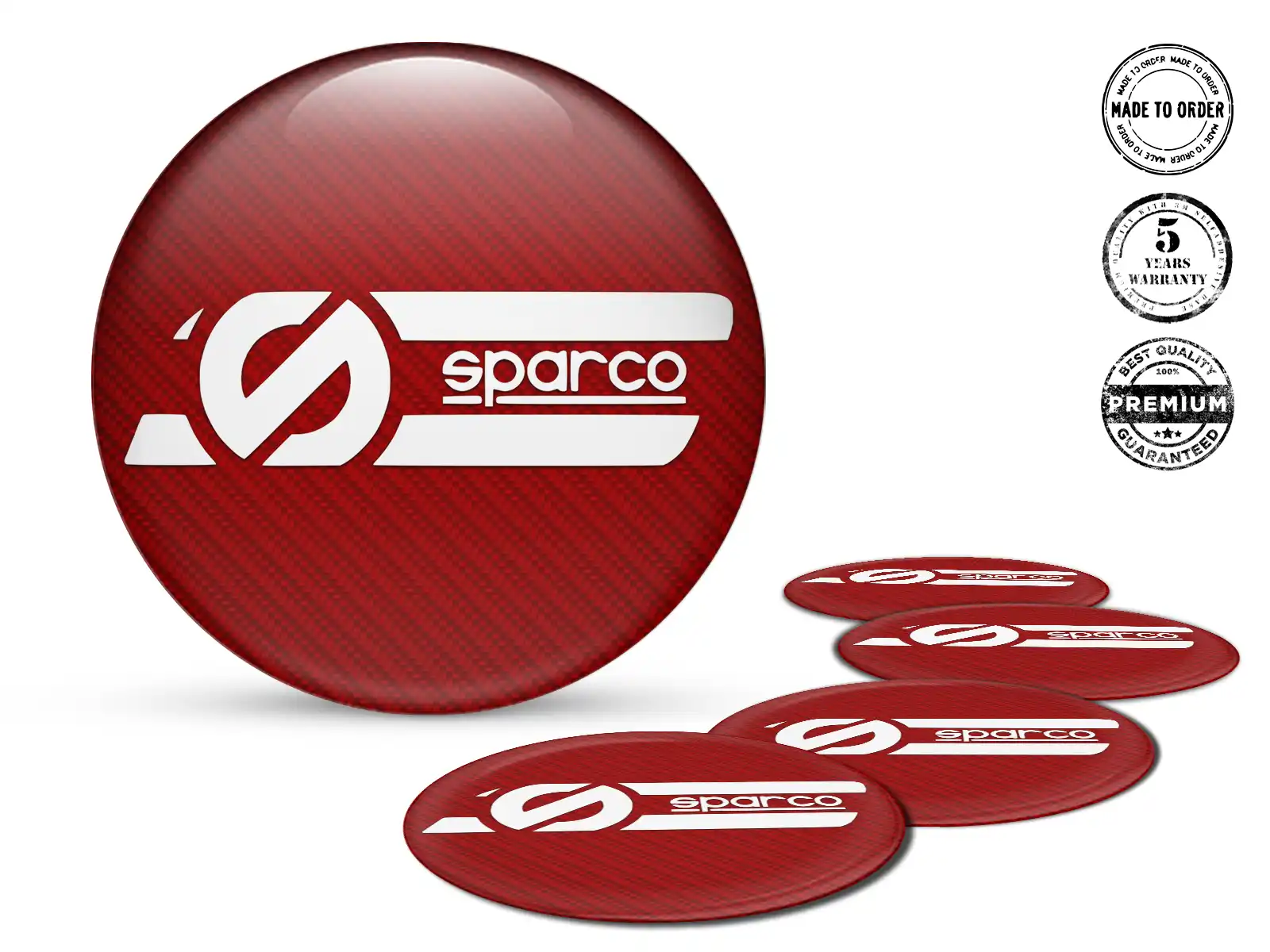 Sparco Aufkleber auf Felgen Hochwertiges Silikon-Design